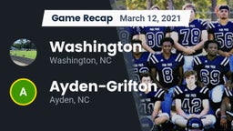 Recap: Washington  vs. Ayden-Grifton  2021