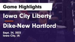 Iowa City Liberty  vs ****-New Hartford  Game Highlights - Sept. 24, 2022
