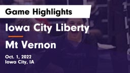 Iowa City Liberty  vs Mt Vernon Game Highlights - Oct. 1, 2022