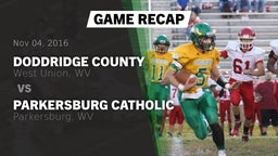 Recap: Doddridge County  vs. Parkersburg Catholic  2016