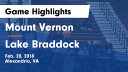 Mount Vernon   vs Lake Braddock Game Highlights - Feb. 20, 2018