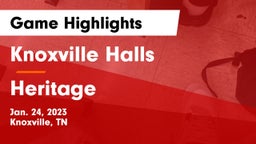 Knoxville Halls  vs Heritage  Game Highlights - Jan. 24, 2023
