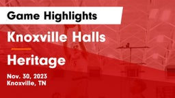 Knoxville Halls  vs Heritage  Game Highlights - Nov. 30, 2023