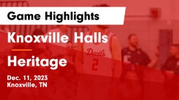 Knoxville Halls  vs Heritage  Game Highlights - Dec. 11, 2023