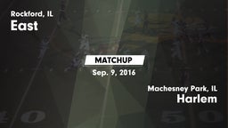 Matchup: East vs. Harlem  2016