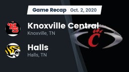 Recap: Knoxville Central  vs. Halls  2020