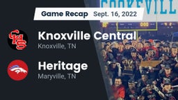 Recap: Knoxville Central  vs. Heritage  2022