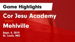 Cor Jesu Academy vs Mehlville  Game Highlights - Sept. 4, 2019