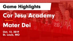 Cor Jesu Academy vs Mater Dei  Game Highlights - Oct. 12, 2019