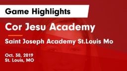 Cor Jesu Academy vs Saint Joseph Academy St.Louis Mo Game Highlights - Oct. 30, 2019