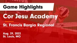 Cor Jesu Academy vs St. Francis Borgia Regional  Game Highlights - Aug. 29, 2022