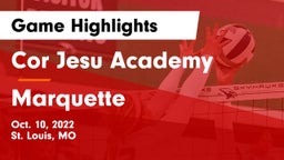 Cor Jesu Academy vs Marquette  Game Highlights - Oct. 10, 2022
