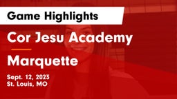 Cor Jesu Academy vs Marquette  Game Highlights - Sept. 12, 2023