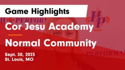 Cor Jesu Academy vs Normal Community  Game Highlights - Sept. 30, 2023