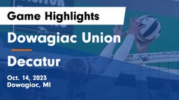 Dowagiac Union vs Decatur  Game Highlights - Oct. 14, 2023