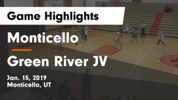 Monticello  vs Green River JV Game Highlights - Jan. 15, 2019