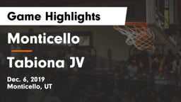 Monticello  vs Tabiona JV Game Highlights - Dec. 6, 2019