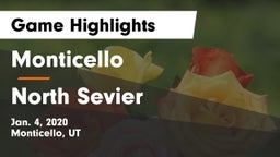 Monticello  vs North Sevier  Game Highlights - Jan. 4, 2020