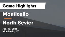 Monticello  vs North Sevier  Game Highlights - Jan. 12, 2021