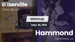Matchup: D'Iberville vs. Hammond  2019