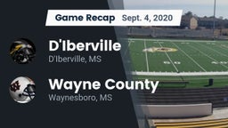 Recap: D'Iberville  vs. Wayne County  2020