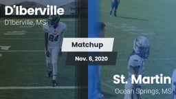 Matchup: D'Iberville vs. St. Martin  2020