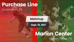 Matchup: Purchase Line vs. Marion Center  2017