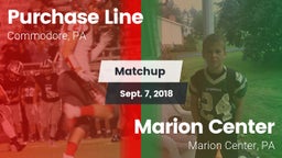 Matchup: Purchase Line vs. Marion Center  2018