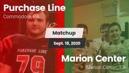 Matchup: Purchase Line vs. Marion Center  2020