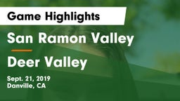 San Ramon Valley  vs Deer Valley Game Highlights - Sept. 21, 2019