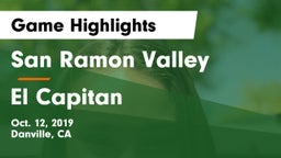 San Ramon Valley  vs El Capitan  Game Highlights - Oct. 12, 2019