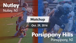 Matchup: Nutley vs. Parsippany Hills  2016