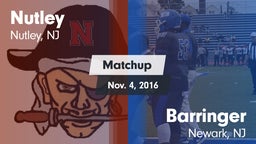 Matchup: Nutley vs. Barringer  2016