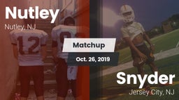 Matchup: Nutley vs. Snyder  2019