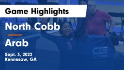 North Cobb  vs Arab  Game Highlights - Sept. 3, 2022