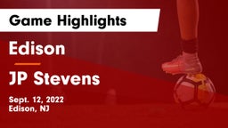 Edison  vs JP Stevens  Game Highlights - Sept. 12, 2022