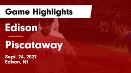 Edison  vs Piscataway  Game Highlights - Sept. 24, 2022