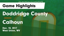 Doddridge County  vs Calhoun  Game Highlights - Dec. 18, 2017