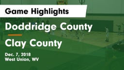 Doddridge County  vs Clay County  Game Highlights - Dec. 7, 2018