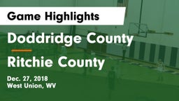 Doddridge County  vs Ritchie County Game Highlights - Dec. 27, 2018