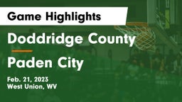 Doddridge County  vs Paden City Game Highlights - Feb. 21, 2023