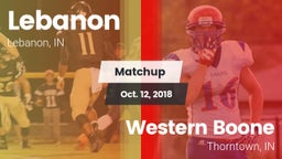 Matchup: Lebanon vs. Western Boone  2018