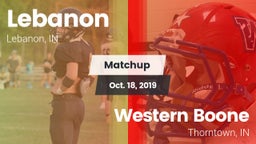 Matchup: Lebanon vs. Western Boone  2019