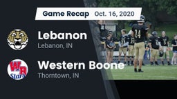Recap: Lebanon  vs. Western Boone  2020