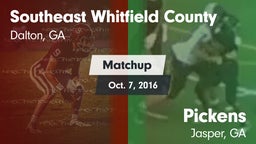Matchup: Southeast Whitfield  vs. Pickens  2016