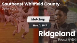 Matchup: Southeast Whitfield vs. Ridgeland  2017