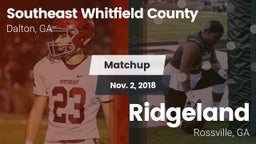 Matchup: Southeast Whitfield vs. Ridgeland  2018