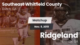 Matchup: Southeast Whitfield vs. Ridgeland  2019