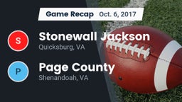 Recap: Stonewall Jackson  vs. Page County  2017