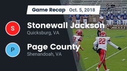 Recap: Stonewall Jackson  vs. Page County  2018